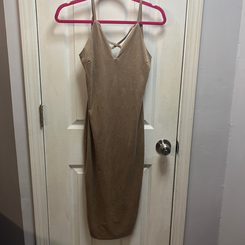 Privy Criss-Cross Neckline Sheath Dress